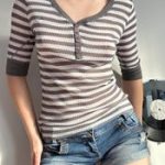 Vintage Roxy Fitted Ribbed Tee - Image 2