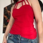 Y2K Red Strappy Halter Tank - Image 6