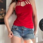 Y2K Red Strappy Halter Tank