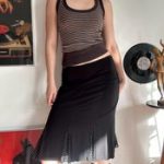 Y2K Striped Ribbed Tank Top – Fitted Knit Camisole - Image 5
