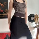Y2K Striped Ribbed Tank Top – Fitted Knit Camisole - Image 6