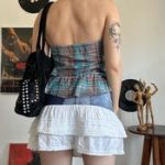 Y2K Plaid Bustier Top — Indie Thrifted Style - Image 3