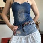 Blue Denim Corset Tank — Soft Grunge - Image 2