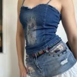 Blue Denim Corset Tank — Soft Grunge - Image 5