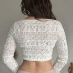 Coquette Lace Knit Crop Top - Image 4