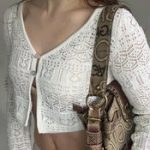 Coquette Lace Knit Crop Top - Image 5