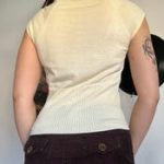Jane Norman Cream Knit Top – Y2K Fitted Tee - Image 3