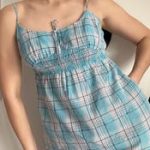 Plaid Babydoll Cami – Tie Front Y2K Top - Image 4
