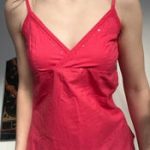 Pink Y2K Spaghetti Strap Camisole Top with Beaded Details - Image 2