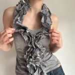 TFNC Ruffle Front Sleeveless Blouse – Striped Statement Top - Image 6