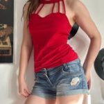 Y2K Red Strappy Halter Tank - Image 3