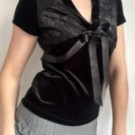Velvet Bow Top – Y2K Fairy Goth