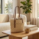 Chic Korean Style Straw Shoulder Bag- Trendy Minimalist Woven Handbag - Simple Texture Summer Tote for Women - Image 7
