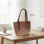 Chic Korean Style Straw Shoulder Bag- Trendy Minimalist Woven Handbag - Simple Texture Summer Tote for Women - Image 2