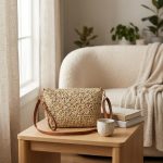 Hand-Woven Straw Shoulder Bag - Versatile Small Summer Beach Bag - Minimalist Boho Handbag & Practical Daily Satchel - Image 7
