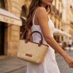 Chic Korean Style Straw Bucket Bag - Summer Woven Vegetable Basket Crossbody - Minimalist Boho Shoulder Bag - Trendy Seaside Vacation Purse - Image 8