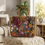 High-End Embroidered Straw Tote Bag - Niche Fashion Woven Handbag - Large Capacity Summer Beach Bag - Elegant Floral Embroidery Shoulder Bag