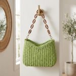 Hand-Woven Summer Beach Purse with Chain Strap - Simple Fashion Shoulder Bag - Trendy Boho Evening Bag - Image 5