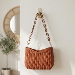 Hand-Woven Summer Beach Purse with Chain Strap - Simple Fashion Shoulder Bag - Trendy Boho Evening Bag - Image 8