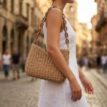 Hand-Woven Summer Beach Purse with Chain Strap - Simple Fashion Shoulder Bag - Trendy Boho Evening Bag - Image 12