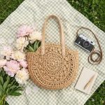 Handmade Straw Shoulder Bag - Hollow Woven Summer Beach Purse - Minimalist Boho Seaside Tote - Fashionable  Vacation Handbag for Women - Image 6