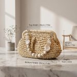 Hand-Woven Luxury Handbag - Minimalist Chic Shoulder Purse - Trendy Light Luxury Summer Bag - Image 2