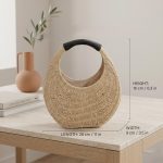 Handmade Rattan Straw Box Bag - Vintage-Style Woven Vanity Case - Aesthetic Small Square Hard Trunk Purse - Image 2