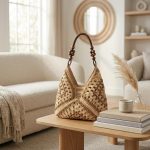 Handmade Fashionable Woven Straw Shoulder Bag - Versatile Boho Summer Beach Purse - Artistic Hollow-Out Tote for Women - Image 10