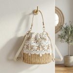 Fairy Style Straw Bucket Bag - 2026 New Summer Rattan Beach Satchel - Fresh Vacation Crossbody Purse - Handmade Small Woven Fairycore Bag - Image 2