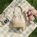 Fairy Style Straw Bucket Bag - 2026 New Summer Rattan Beach Satchel - Fresh Vacation Crossbody Purse - Handmade Small Woven Fairycore Bag - Image 7