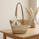 French Style Vegetable Basket Straw Bag - New Seaside Vacation Woven Tote - Handwoven Summer Picnic Bag - Chic Cross-Border Beach Handbag - Image 3