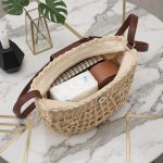 French Retro Semicircle Straw Bag - Cut-Out Saddle Crossbody - Small Fresh Woven Summer Purse - Versatile Semicircular Vacation Satchel - Image 7