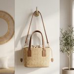New Contrast Woven Food Basket - Casual Vacation Shoulder Bag - Trendy Contrast Crossbody Purse - Image 3