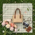 New Contrast Woven Food Basket - Casual Vacation Shoulder Bag - Trendy Contrast Crossbody Purse - Image 11