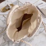 Floral Embroidery Mini Round Straw Bag - New Fresh and Simple Paper Rope Purse - Handheld & Crossbody Satchel - Small Woven Vacation Bag - Image 3
