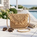 2026 Tassel Flip Woven Bag - New Fashion Summer Vacation Satchel - Versatile Daily Commuter Shoulder Bag - Chic Crossbody Basket - Image 8