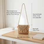 2026 Tassel Flip Woven Bag - New Fashion Summer Vacation Satchel - Versatile Daily Commuter Shoulder Bag - Chic Crossbody Basket - Image 2