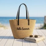 2026 Letter Embroidery Straw Set - Wide Brim Breathable Sun Hat & Large Capacity Tote - Personalized Beach Vacation Duo - Image 16