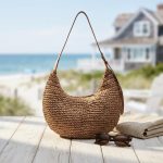 U-Shaped Woven Straw Crossbody Bag: Chic Paper Rope Dumpling Purse with Leather Strap Trendy Boho Beach Bag & Minimalist Summer Shoulder Bag - Image 8