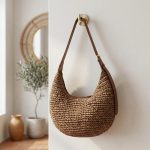 U-Shaped Woven Straw Crossbody Bag: Chic Paper Rope Dumpling Purse with Leather Strap Trendy Boho Beach Bag & Minimalist Summer Shoulder Bag - Image 5
