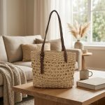 Chic Korean Style Straw Shoulder Bag- Trendy Minimalist Woven Handbag - Simple Texture Summer Tote for Women - Image 6