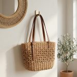 Chic Korean Style Straw Shoulder Bag- Trendy Minimalist Woven Handbag - Simple Texture Summer Tote for Women - Image 3
