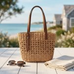 Chic Korean Style Straw Shoulder Bag- Trendy Minimalist Woven Handbag - Simple Texture Summer Tote for Women - Image 8
