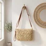 Hand-Woven Straw Shoulder Bag - Versatile Small Summer Beach Bag - Minimalist Boho Handbag & Practical Daily Satchel - Image 4