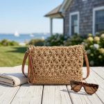 Hand-Woven Straw Shoulder Bag - Versatile Small Summer Beach Bag - Minimalist Boho Handbag & Practical Daily Satchel - Image 8