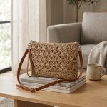 Hand-Woven Straw Shoulder Bag - Versatile Small Summer Beach Bag - Minimalist Boho Handbag & Practical Daily Satchel