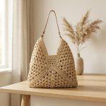 Large Capacity Woven Tote Bag - 2026 Summer Beach Vacation Straw Purse - Versatile Commuter Shoulder Bag - Chic Boho Handbag for Women