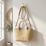 Chic Korean Style Straw Bucket Bag - Summer Woven Vegetable Basket Crossbody - Minimalist Boho Shoulder Bag - Trendy Seaside Vacation Purse - Image 3
