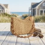 Hand-Woven Summer Beach Purse with Chain Strap - Simple Fashion Shoulder Bag - Trendy Boho Evening Bag - Image 11