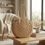 Handmade Straw Shoulder Bag - Hollow Woven Summer Beach Purse - Minimalist Boho Seaside Tote - Fashionable  Vacation Handbag for Women - Image 5